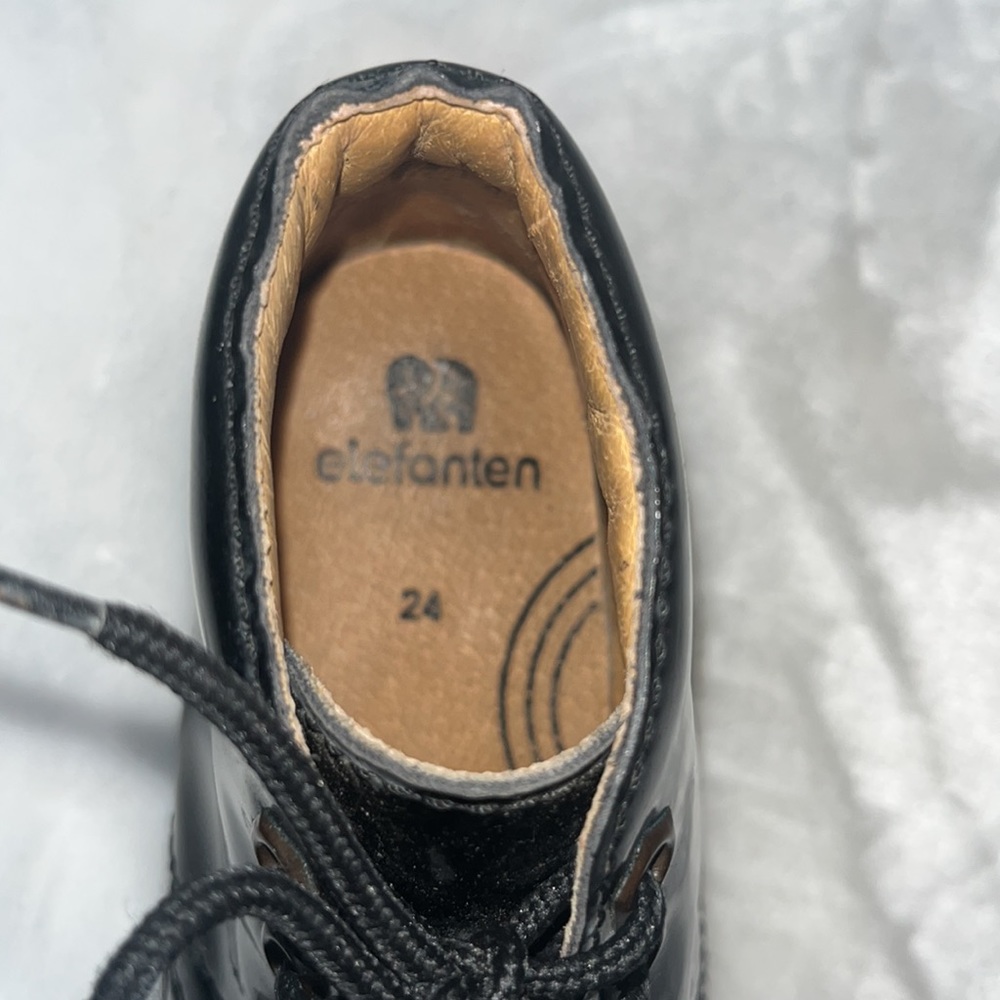 ✅Elefanten Black Dress Shoes size 24 months unisex - Picture 6 of 7